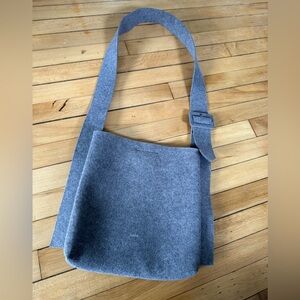 LECC PROJECT heather grey textured shoulder bag